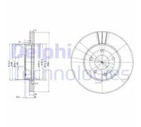 2x Brake disc Vented BG2768 DELPHI for MERCEDES-BENZ C-CLASS C-CLASS T-Model
