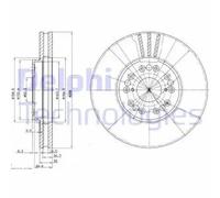 2x Brake disc Vented BG2829 DELPHI for LEXUS LS GS IS I SC Convertible