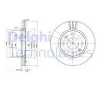 DELPHI BG2871 Brake disc