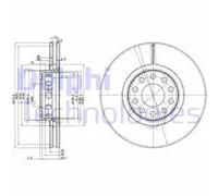 2x Brake disc Vented BG3033 DELPHI for AUDI 100 C4 Saloon 100 C4 Avant A8 D2
