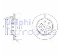 DELPHI BG3074 Brake disc