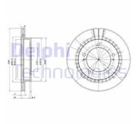 DELPHI BG3158 Brake disc