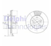 2x Brake disc Vented BG3171 DELPHI for TOYOTA PREVIA / ESTIMA I