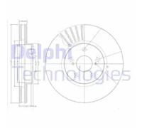 2x Brake disc Vented BG3189 DELPHI for TOYOTA CELICA Coupe CELICA Convertible