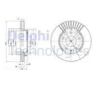 DELPHI BG3232 Brake disc