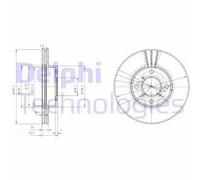 DELPHI BG3341 Brake disc