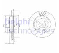 2x Brake disc Vented BG3395 DELPHI for MERCEDES-BENZ A-CLASS