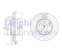 2x Brake disc Vented BG3396 DELPHI for MERCEDES-BENZ CHRYSLER