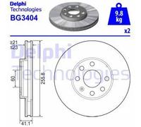 DELPHI BG3404 Brake disc