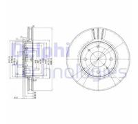 x2 Front Brake Disc Delphi BG3501C Fits Mitsubishi Volvo Carisma S40 V40 Vented
