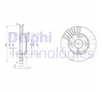2x Brake disc Vented BG3508 DELPHI for MAZDA 323 S Mk VI Saloon