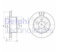 DELPHI 2 X BRAKE DISC BG3533 FOR JEEP