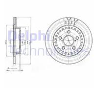 Delphi BG3536 2x Brake Discs Front 302mm Outer Diameter Vented Fits Toyota RAV4