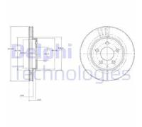 2x Brake disc Vented BG3594 DELPHI for CHRYSLER DODGE PLYMOUTH