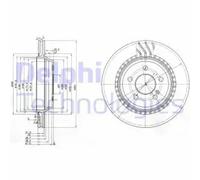 DELPHI BG3726 Brake disc