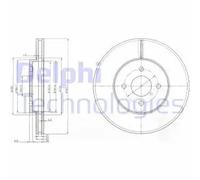 2x Brake disc Vented BG3742 DELPHI for FORD FOCUS I FOCUS I Turnier