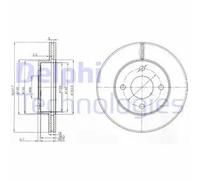 DELPHI BG3763 Brake disc