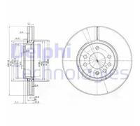 2x DELPHI Brake Discs Front For Opel Signum Vectra Saab 9-3 9-3X Vauxhall