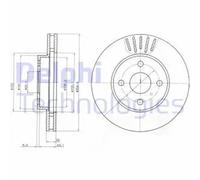 DELPHI BG3781 Brake disc