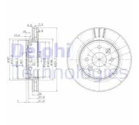 DELPHI BG3803 Brake disc