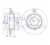 DELPHI BG3811 Brake disc