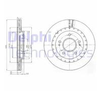 2x Brake disc Vented BG3814 DELPHI for MITSUBISHI SHOGUN PININ I