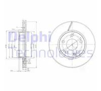 x2 Front Brake Disc Delphi BG3845C Fits Mercedes-Benz A-Class B-Class Vented