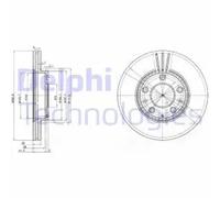 2x Brake disc Vented BG3874 DELPHI for MAZDA 6 Hatchback 6 Saloon