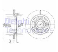 Genuine Delphi Brake Disc Set BG3886C - Rear Coated 292mm - Fits Vauxhall Saab