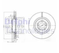 2x Brake disc Vented BG3914 DELPHI for TOYOTA AVENSIS Estate AVENSIS Saloon