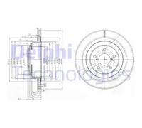 x2 Rear Brake Disc Delphi BG3931 Fits Subaru Impreza Legacy Vented