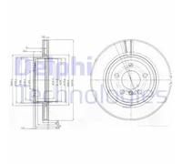 DELPHI BG3938 Brake disc