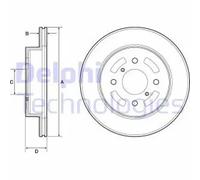 2x Brake disc Vented BG3941 DELPHI for SUZUKI IGNIS I IGNIS II IGNIS III