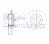 2x Brake disc Vented BG3946 DELPHI for HYUNDAI AMICA / ATOZ