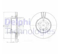 Genuine Delphi Front Coated Brake Disc Set Vented for BMW 1 Hatchback BG3998C