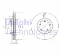 2x Brake disc Vented BG4007 DELPHI for FORD TRANSIT Bus TRANSIT Van