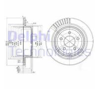 2x Brake disc Vented BG4041 DELPHI for INFINITI NISSAN