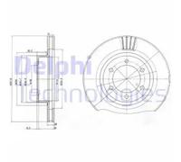 2x Brake disc Vented BG4052 DELPHI for TOYOTA LAND CRUISER PRADO 4 RUNNER IV