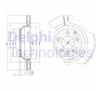 DELPHI BG4070 Brake disc