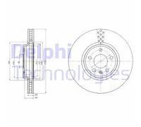 2x Brake disc Vented BG4080C DELPHI for AUDI Q5 A4 B8 A5 A4 B8 Avant