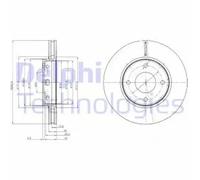 DELPHI BG4127 Brake disc