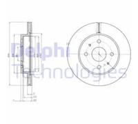 2x Brake disc Vented BG4128 DELPHI for DAIHATSU SUBARU
