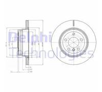 Delphi BG4168 320mm Rear Plain Brake Disc Set for BMW X5 X6 NEW