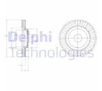 x2 Front Brake Disc Delphi BG4214 Fits Honda Civic Braking System Vented Oiled