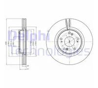 2x Brake disc Vented BG4224 DELPHI for HONDA ACCORD VIII ACCORD VIII Estate