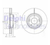 2x Brake disc Vented BG4251C DELPHI for HYUNDAI KIA