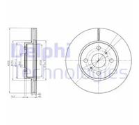 2x Brake disc Vented BG4274 DELPHI for TOYOTA IQ