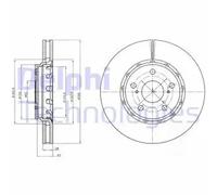 DELPHI BG4276 Brake disc