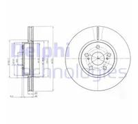 DELPHI BG4277 Brake disc