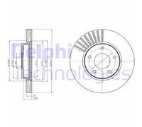 Delphi 280mm Front Brake Disc Set Fits Nassan Juke Pulsar BG4282C